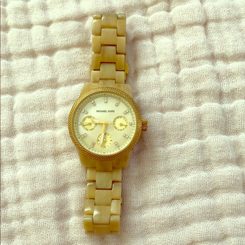 Michael Kors Women's Watch MK5400 Cream Tortoise